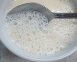 A picture of step 4 of Simple & Healthy! Sake Lees Custard Pudding.