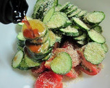 A picture of step 3 of Easy Tomato and Cucumber Salad with Sesame Ponzu Dressing.