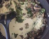 Creamy Mushroom Pasta With Onions And Spinach recipe step 6 photo