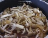 A picture of step 4 of Mixed Rice with Autumn Shimeji Mushroom and Aburaage.