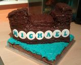A picture of step 12 of Vickys Pirate Galleon Cake!.