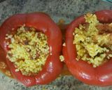 Foto del paso 5 de la receta Pimiento rojo relleno con chorizo y beicon