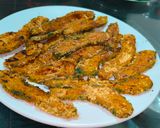 A picture of step 4 of Healthy karela pakoda.