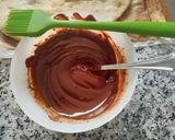 Foto del paso 5 de la receta: Pizza dulce con masa extrafina cubierta de chocolate y decorar a tu gusto