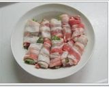 A picture of step 3 of Shiso Leaf and Pork Belly Rolls.