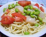 A picture of step 5 of Chilled Pasta with Scallops & Edamame.