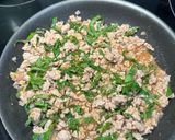 A picture of step 7 of Laab chicken - a Thai classic.