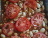 A picture of step 4 of Greek Baked Giant Beans/ Gigantes plaki.