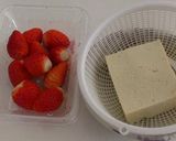 A picture of step 1 of Macrobiotic Strawberry & Tofu Brulée.