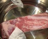 A picture of step 1 of Pork Belly Simmered in Black Tea.