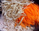 A picture of step 2 of Rich and Delicious Kinpira with Ground Chicken.