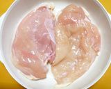 A picture of step 1 of A Summertime Dish! Light Simmered Chicken Breast Tenderized with Vinegar.