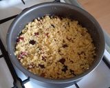 A picture of step 9 of Vickys Cherry Frangipane-Streusal Cake, GF DF EF SF.