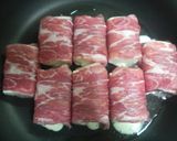A picture of step 3 of Gooey Cheese and Tofu Pork Rolls.