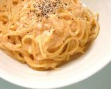 A picture of step 3 of A Masterpiece! Tarako Pasta Carbonara.