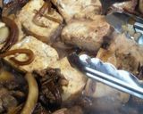 A picture of step 4 of Firm Tofu & Pork Stir-Fried with Ginger.