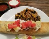 A picture of step 8 of Crispy Bean Burritos.