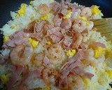 A picture of step 5 of Chinese 5-Spice Powder Scented Shrimp Fried Rice.