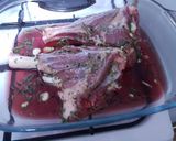 A picture of step 1 of Australian Lamb shank.