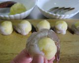 A picture of step 3 of Shrimp-Wrapped Potato Cakes.