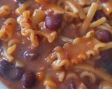 A picture of step 6 of Pasta e Fagioli Rossi (Red Bean Pasta). The Superb!.