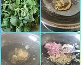 A picture of step 1 of Lasooni Methi.