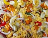 A picture of step 10 of Paneer Tikka pizza.