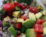 A picture of step 2 of Vickys Grilled Salmon with Tomato & Avocado Salsa GF DF EF SF NF.