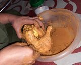 A picture of step 9 of Murgh Musallam.