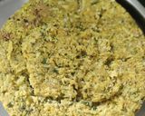 A picture of step 6 of Crispy lauki triangles.
