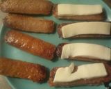 A picture of step 2 of Bacon Wrapped Stuffed Sausages.