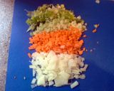 A picture of step 2 of Caribbean veggie curry.