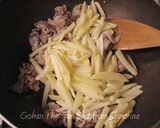 A picture of step 6 of Pork, Chinese Chives, and Potato Summer Curry Stir-Fry.