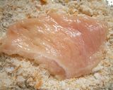 A picture of step 5 of Chicken Breast Cutlets Over Rice Coated with Starch + Bread Crumbs.