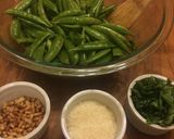 A picture of step 3 of Sugar Snap Pea With Parmigiano Salad.
