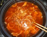 A picture of step 7 of Kimchi Hot Pot Sundubu Jjigae Style.