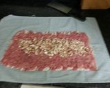 A picture of step 2 of bacon roll.