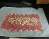 A picture of step 2 of bacon roll.
