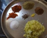 A picture of step 3 of Stuffed karele with Raw mango.