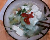 A picture of step 6 of Bok choy and silk tofu soup (with duck meat) 青菜豆腐鸭肉汤.