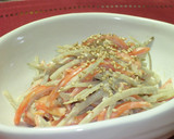 A picture of step 6 of Japanese-Style Burdock Root Salad.