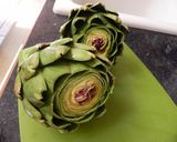 A picture of step 1 of Oven Roasted Artichokes.