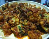 A picture of step 4 of Gobhi masallam.