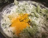 A picture of step 1 of Spinach paneer Veggie Rape.