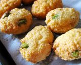 A picture of step 6 of Light and Fluffy Fritters With Edamame and Camembert Cheese.