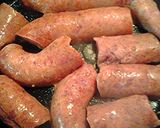 A picture of step 1 of Sausage tomato sandwich.