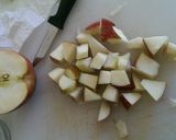 A picture of step 2 of Brussels sprouts & apple warm salad.