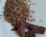A picture of step 3 of Dhagi alu chicken.
