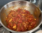 A picture of step 3 of Shahi paneer.