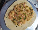 A picture of step 2 of Lacchaa paratha.